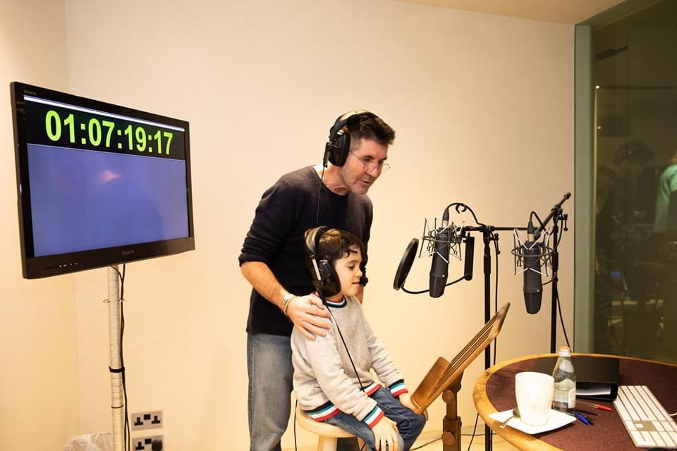 Simon Cowell and Eric on the set of the Scooby Doo Movie