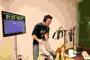Simon Cowell and Eric on the set of the Scooby Doo Movie