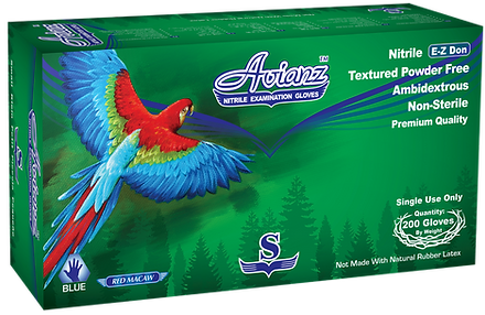 Avianz E-Z Don Blue Nitrile Powder Free Exam Gloves (Box of 200 pieces)