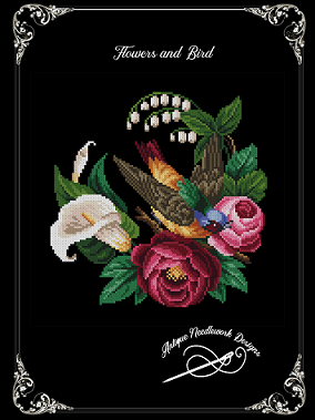 Flowers and Bird