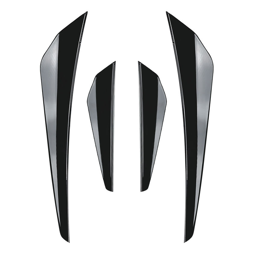 Thumbnail: Golf MK8 Standard / R Line / GTI / GTD / GTE - Bumper Flags - Gloss Black