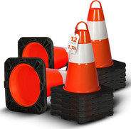 12 inch safety hazard cone pack of 12