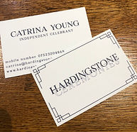 Hardingstone ceremonies business cards