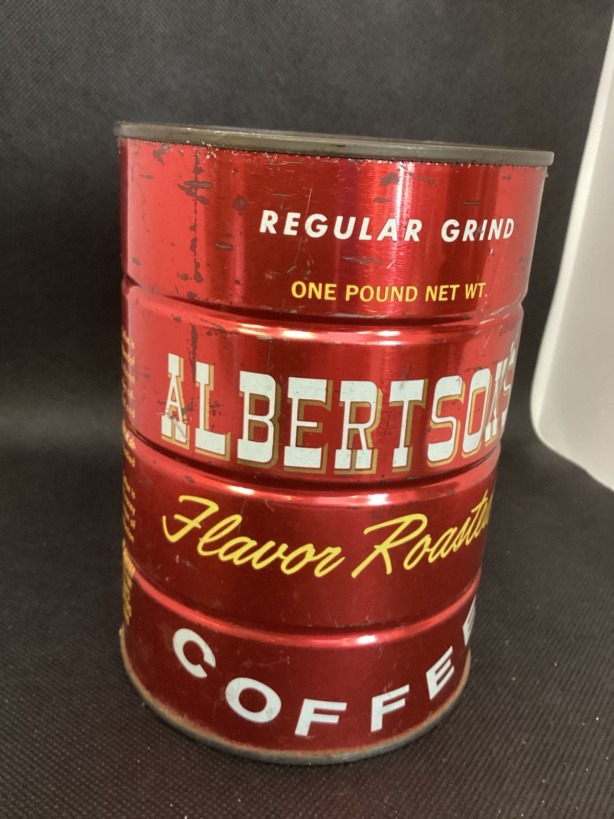 Albertson's Coffee Tin One Pound VTG