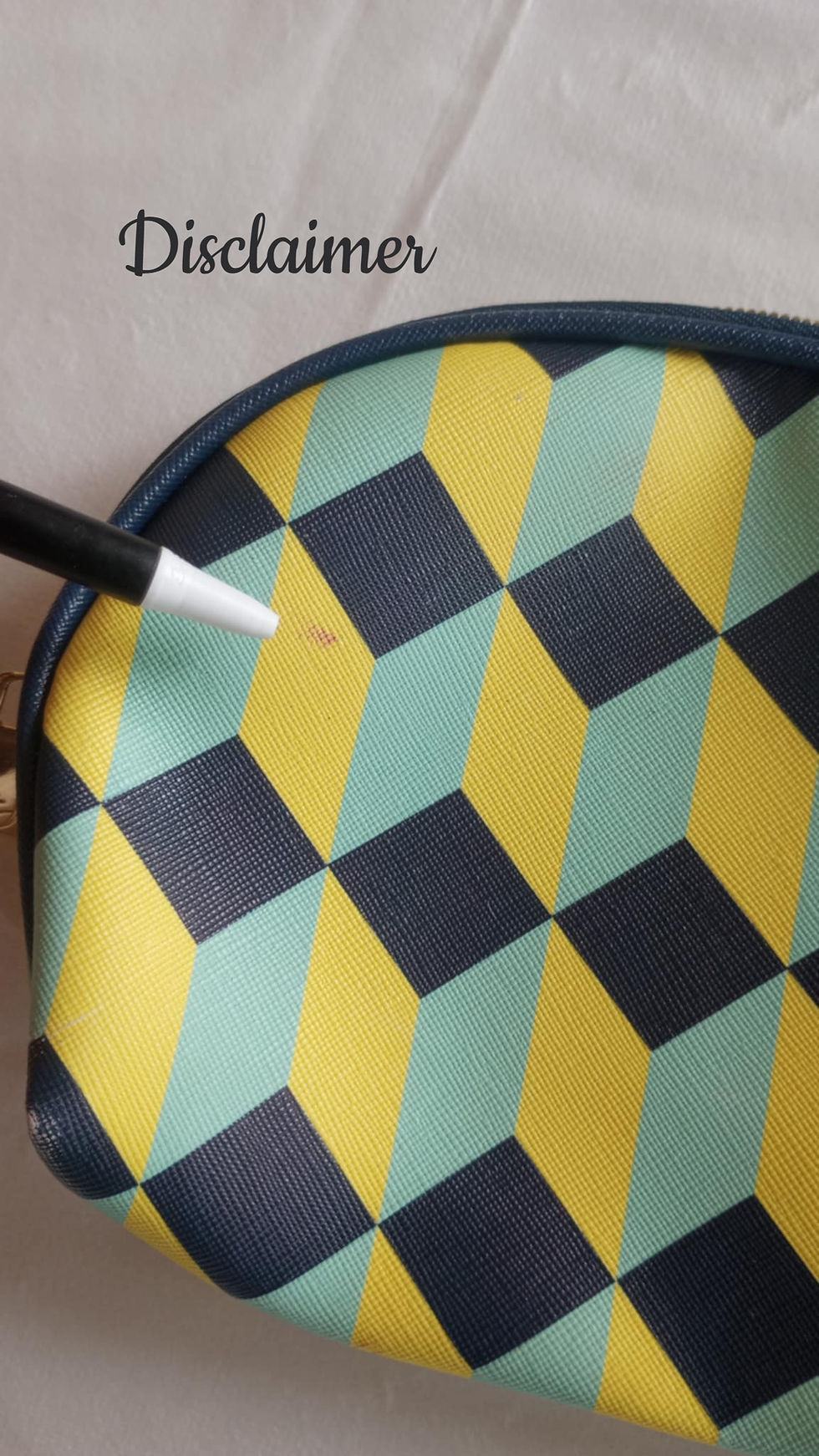 Thumbnail: Clenentine & Jane Yellow/Blue Cosmetic Bag
