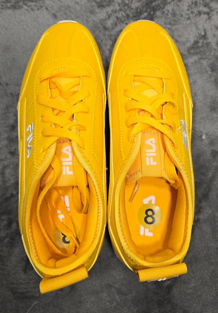Thumbnail: YELLOW Retro Platform Sneakers for women (Size 8)