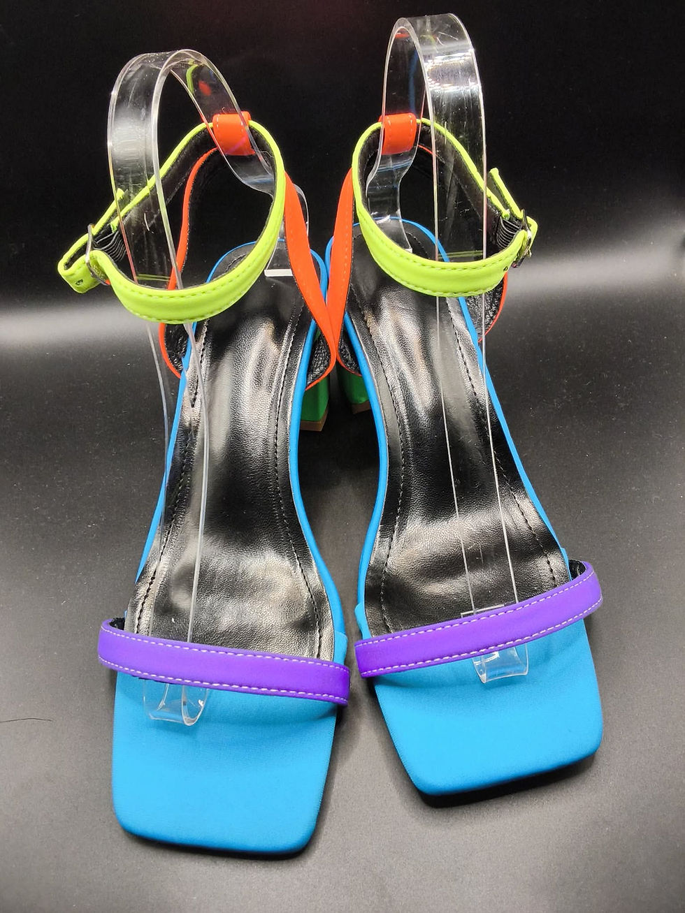 Thumbnail: PRE-LOVED UNIQUE Color-Block Heels (Size 39-US 8/9))