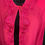 Thumbnail: VINTAGE Magenta Duster with Flower Appliqué (Size L)