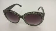Thumbnail: NEW Black/ Purple Fashion Bling Cat-Eye Shades