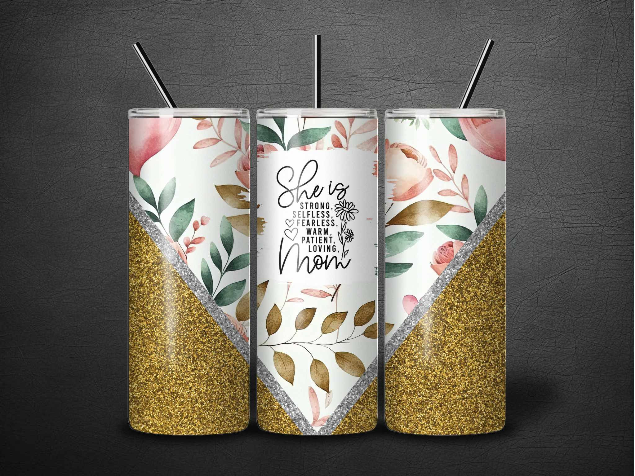Gold Mom's Tumbler (20 oz) 2 Designs