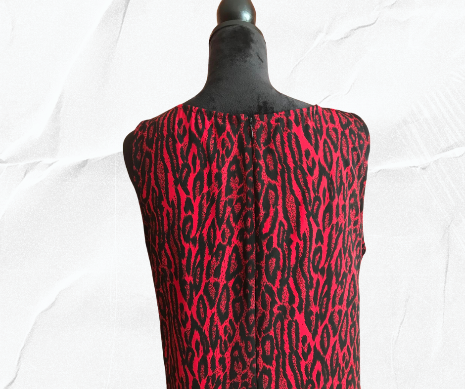Red Cheetah Print Maxi Dress (Size 12)