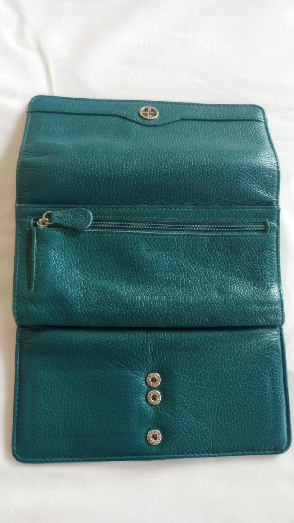 Thumbnail: Gianni Bini Green/Golden Genuine Leather Wallet