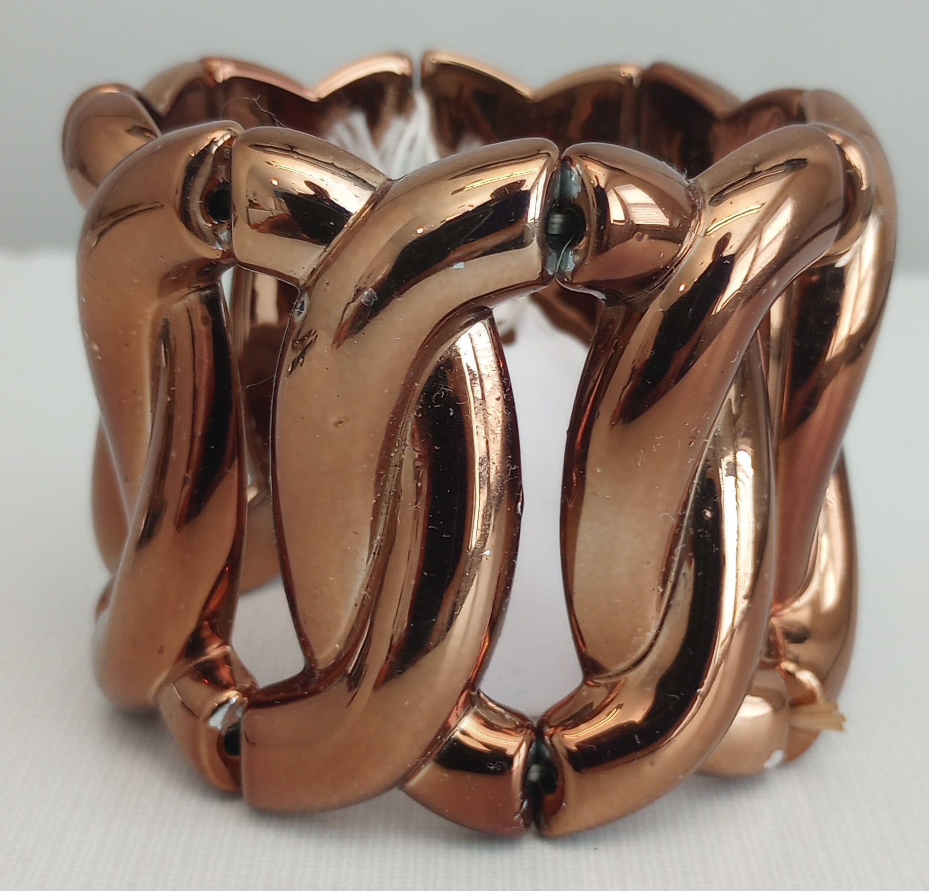 Copper Interlock Stretch Bracelet