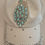 Thumbnail: White/Teal Green Peacock Bling Cap