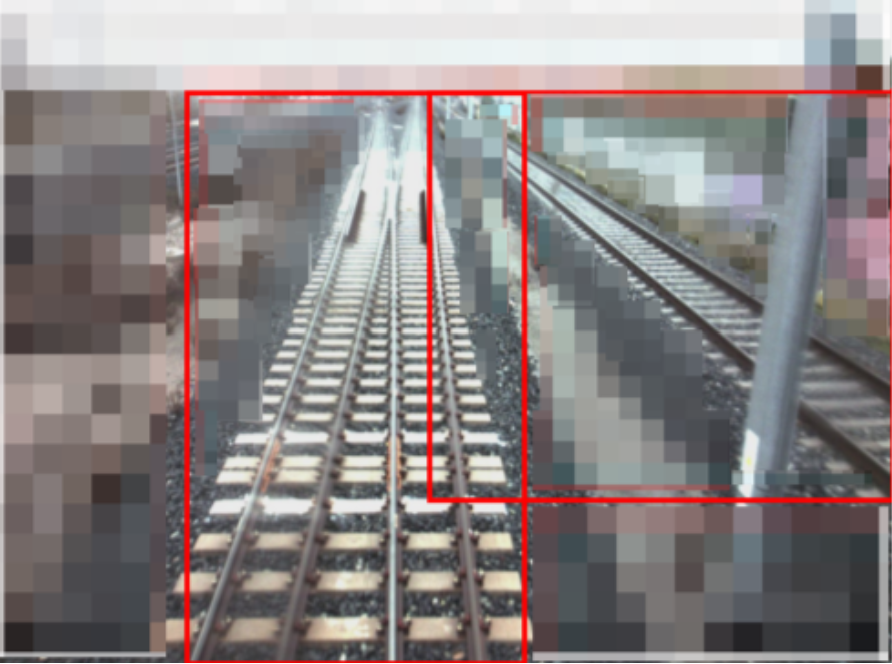 Figure 3. An example of the detected rail track regions