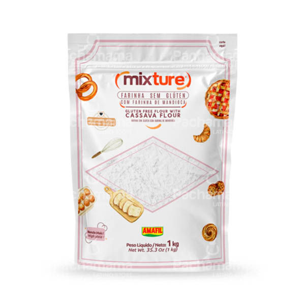 Amafil cassava flour gluten free 1kg Brazilian manioc flour package