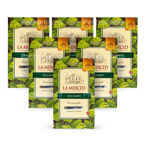 La Merced De Campo 6-pack yerba mate (3kg) – mild, sweet, and naturally balanced.