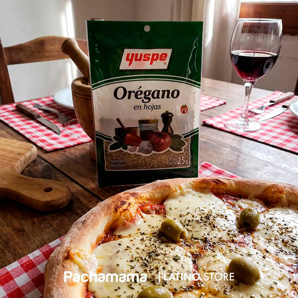 Yuspe Oregano used as a seasoning over a freshly prepared dish.