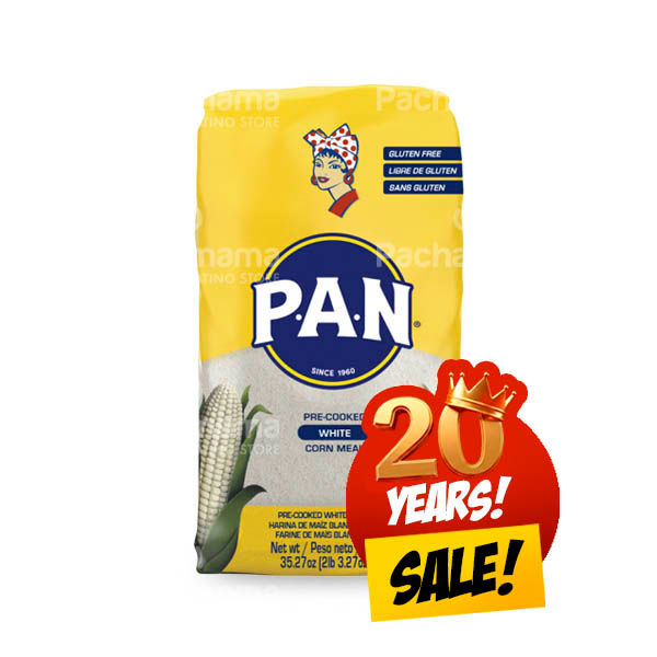 PAN White Corn Meal 1kg pre-cooked white corn flour package for authentic Latin American cooking SALE