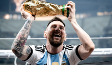 Lionel Messi in Argentina jersey during FIFA World Cup match