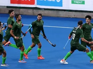 Pakistan hockey team players during international matches