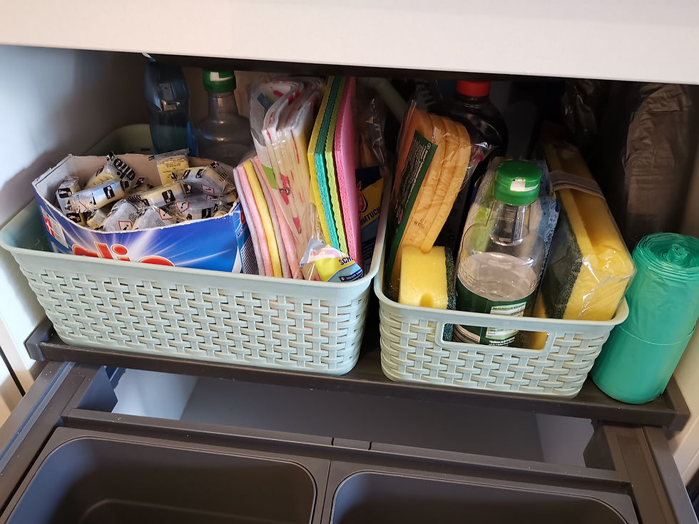 Reinigungsmaterial und Tabs