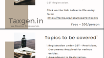Detailed Webinar on GST Registrations & Cancellation Aspects