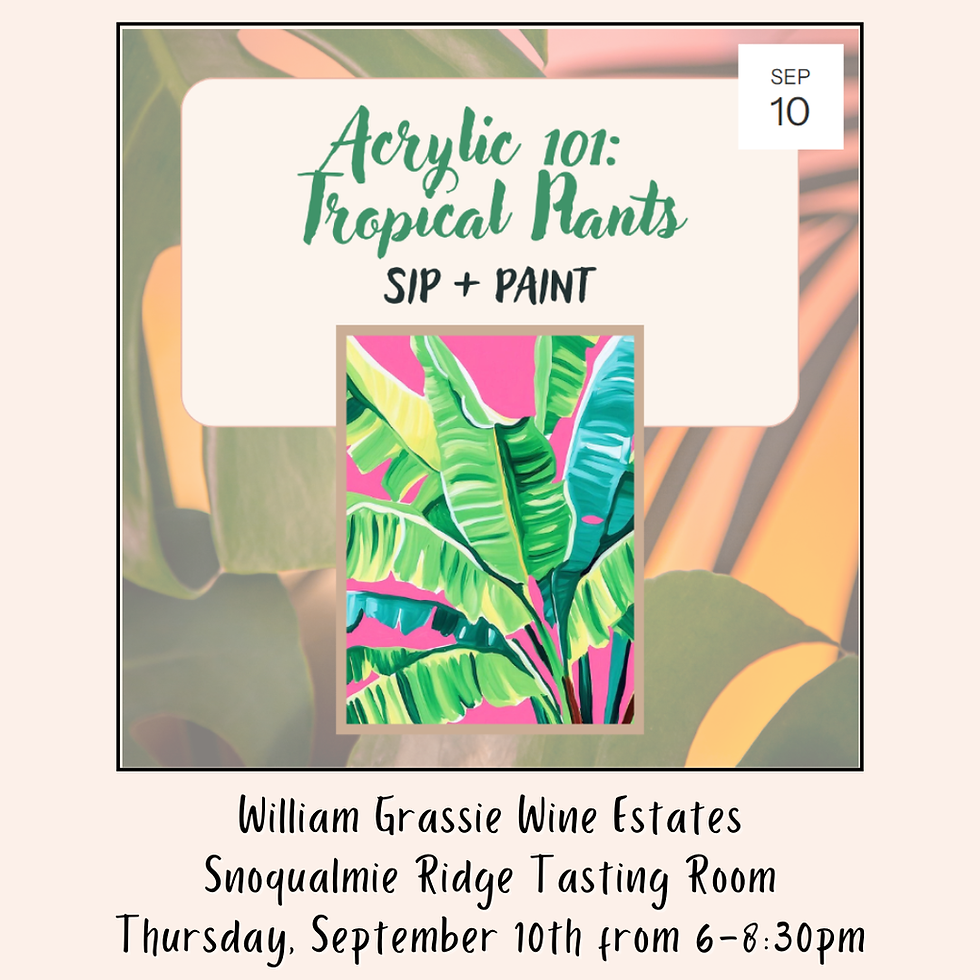 Sip + Paint: Acrylic Tropical Plants
