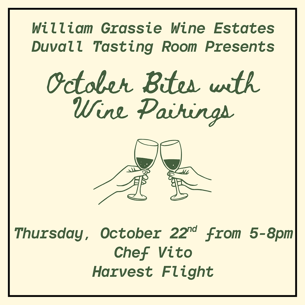 October Bites & Wine Pairings