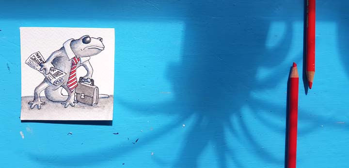 Day 40. A newt in a necktie.