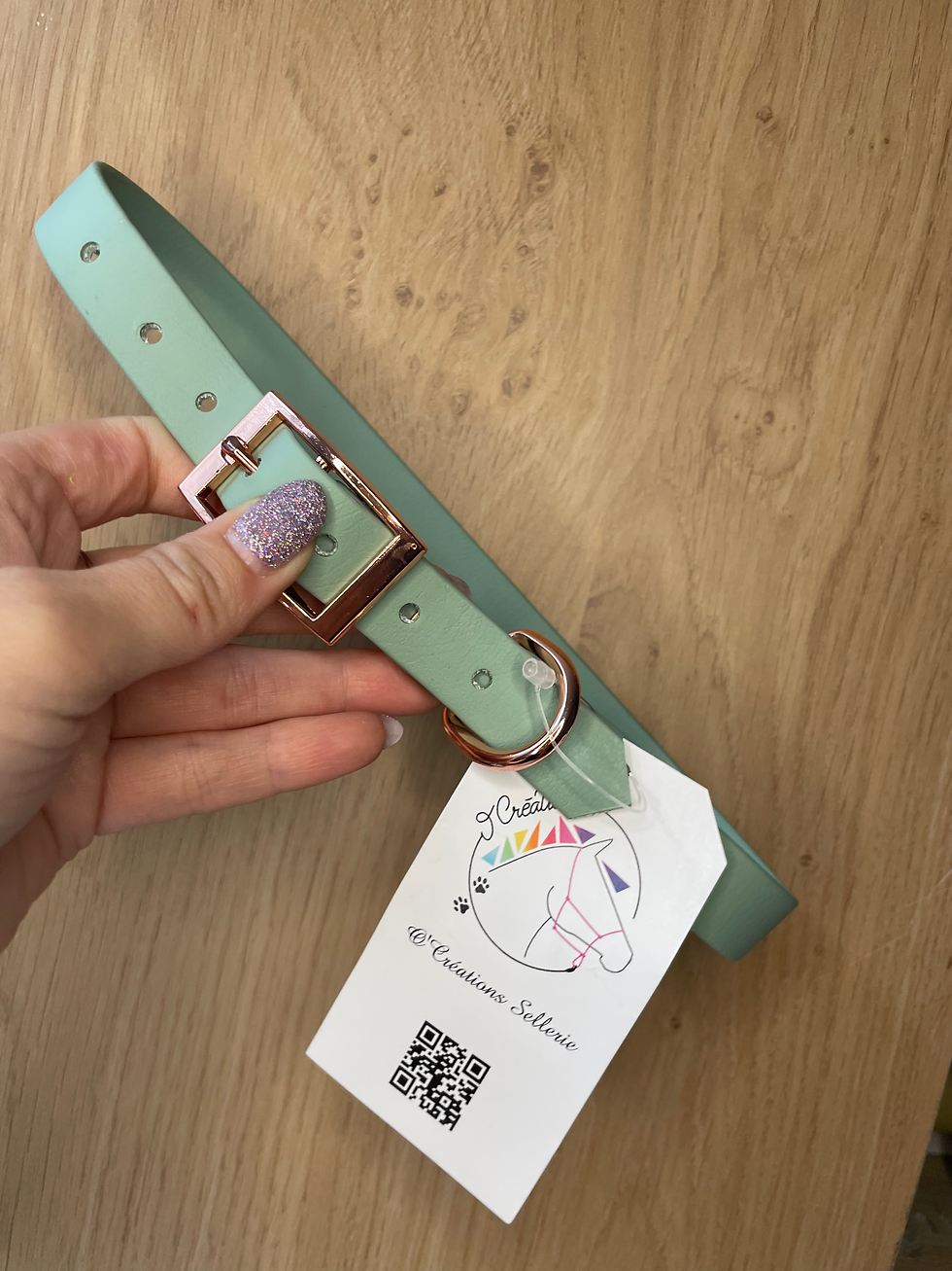 COLLIER ROMY VERT D'EAU - TAILLE XL