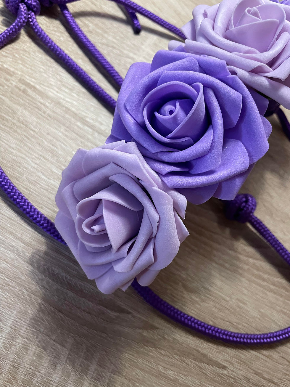 Miniature : Licol éthologique  avec fleurs pour shooting photo 