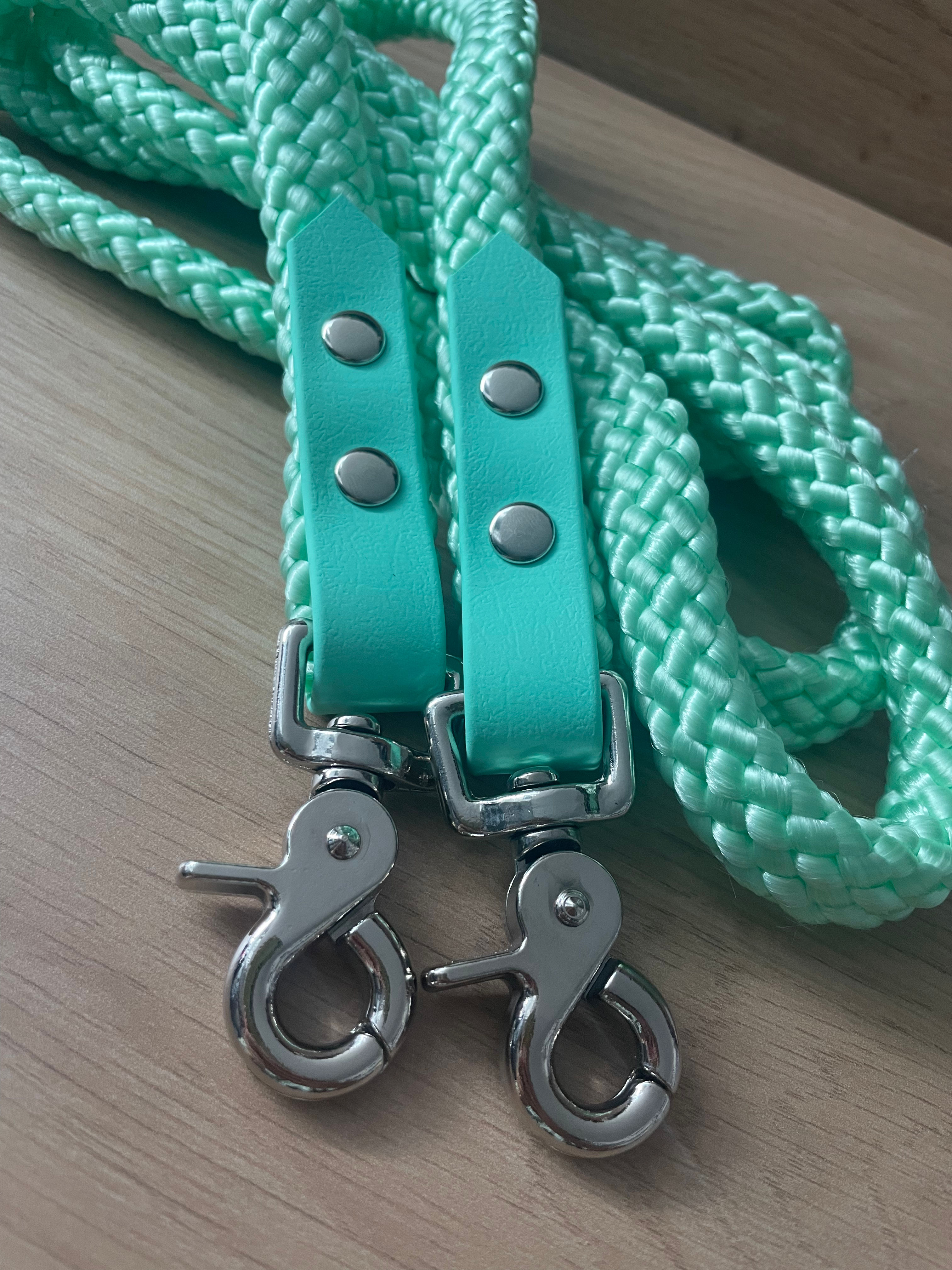 RÊNES EN CORDE / BIOTHANE 2m - MENTHE LEGERE