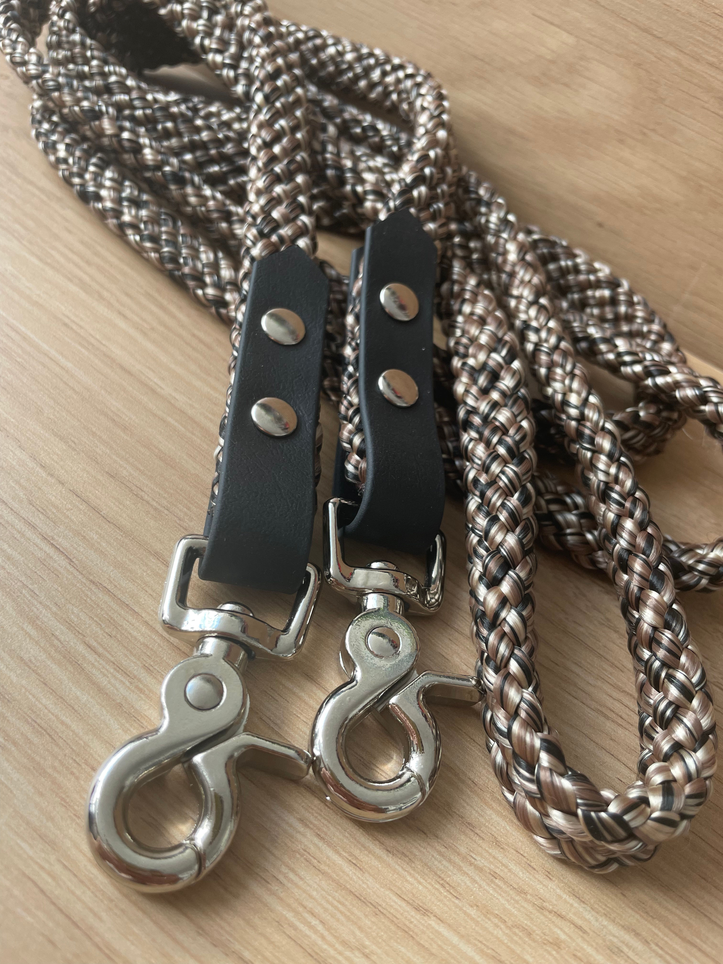 RÊNES EN CORDE / BIOTHANE 2.50m - MOCASSIN