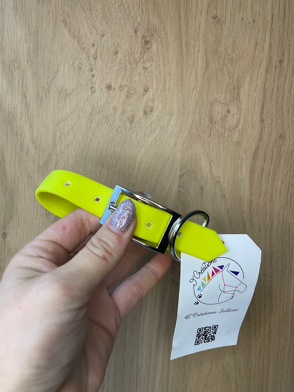 Miniature : COLLIER ROMY JAUNE FLUO - TAILLE XXS