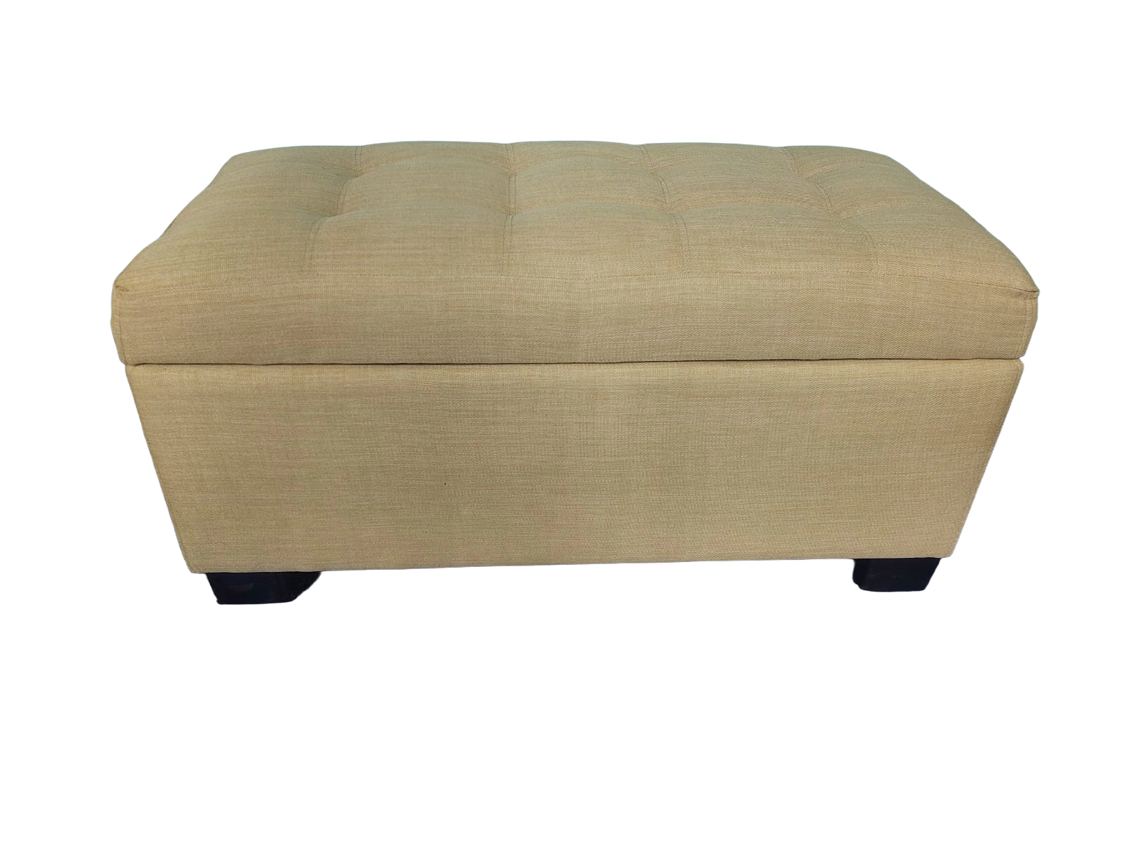 BANQUETA BAUL LINO TELA MOSTAZA