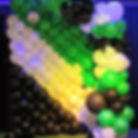 High angle view of a beautifully arranged balloon wall in a festive setting