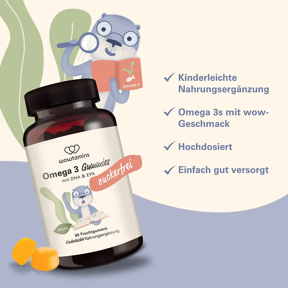 Miniaturbild: wowtamins OMEGA 3 Fruchtgummis zuckerfrei