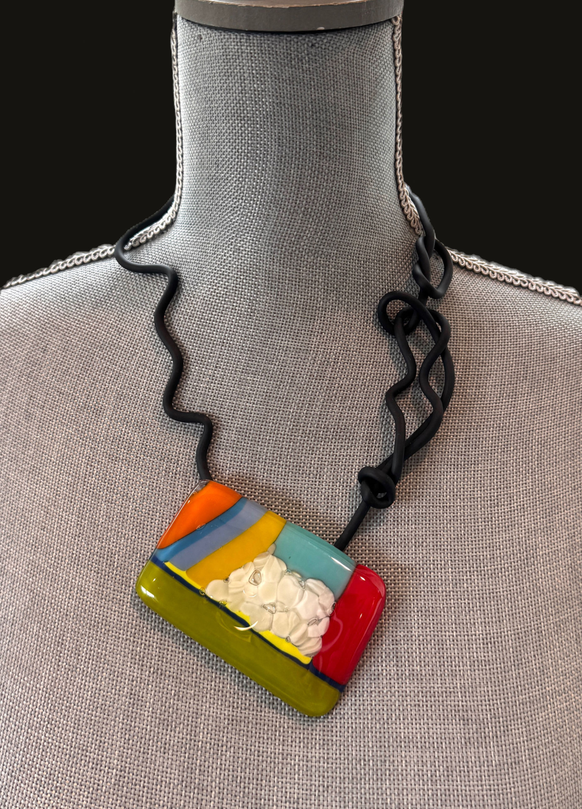 Fused Glass Pendant -16