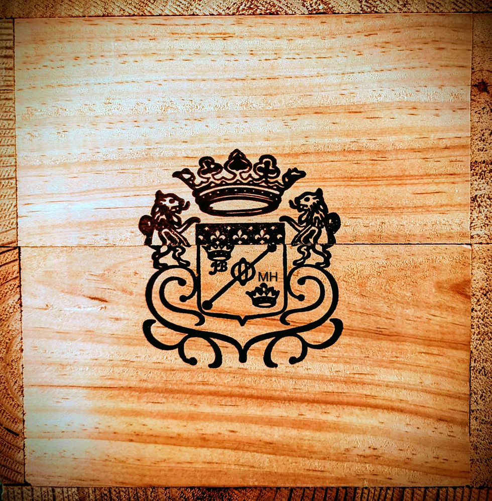 Miniature : Caisse bois Champagne 2 flûtes