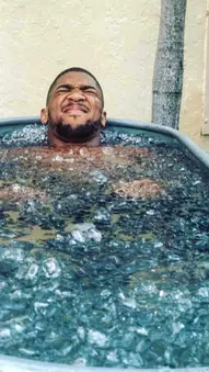 man in metal Cold Plunge Tub