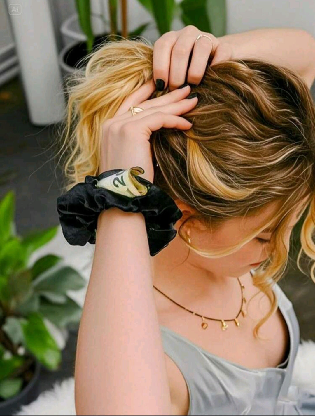 Hidden Money Hair Tie (Scrunchie).