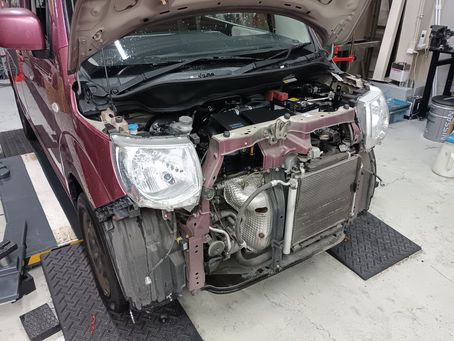 MRワゴン 電動ファンモーター交換 エブリィ ベルト交換