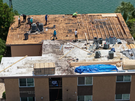 New Flat Roof Lift & Replacement Underway on Treasure Island, Florida