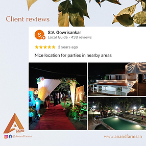 Review of Anand Farms party lawn, Chennai outdoor wedding venue Ayappakkam Ambattur