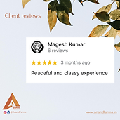 Review of Anand Farms party lawn, Chennai outdoor wedding venue Ayappakkam Ambattur