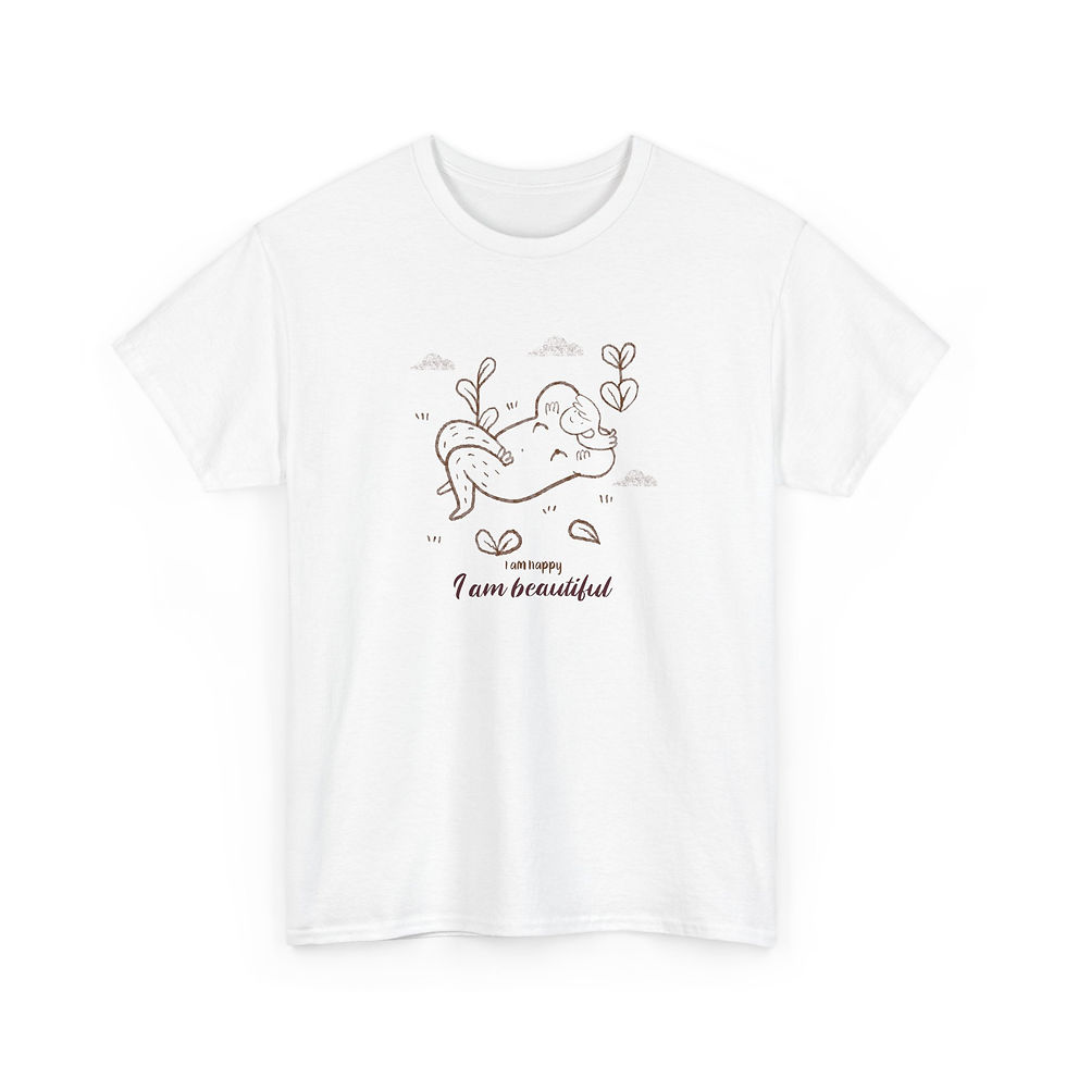 Thumbnail: Celebrate Yourself: "I Am Happy, I Am Beautiful" Tee