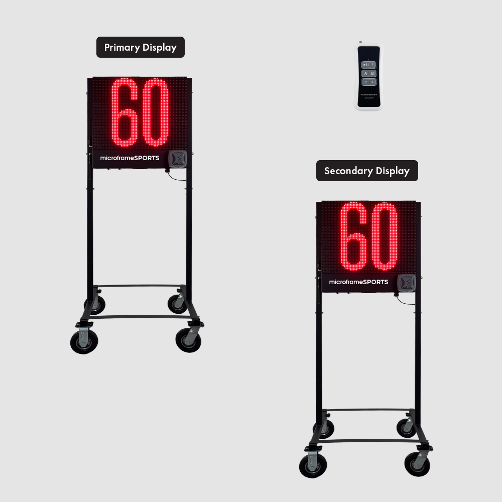 Lacrosse Shot Clock System - 2-Digit Dual Portable Rolling Matrix Displays