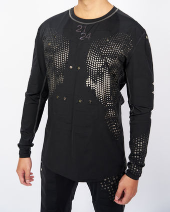 Front view of ESM suits.