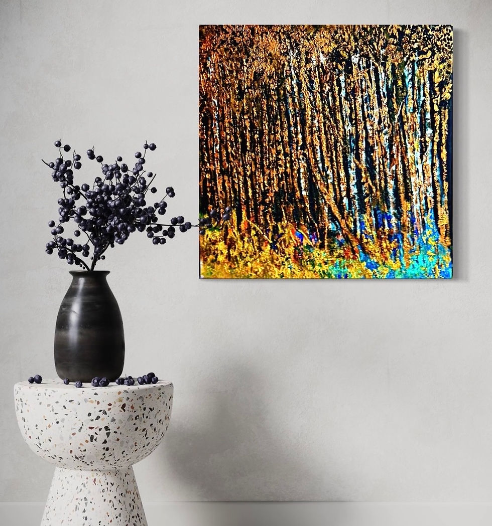 Thumbnail: Aurelia (2):  Size 24” x 24” , mix media on canvas , unframed .